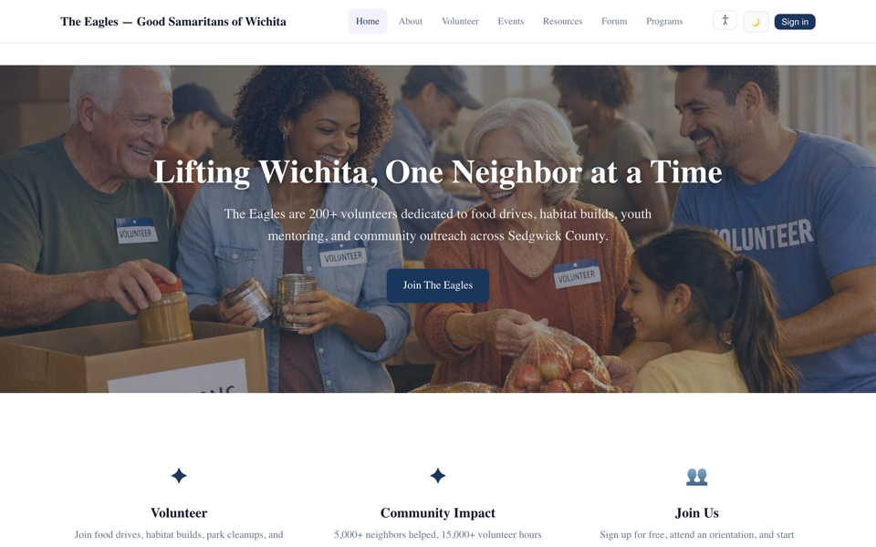 Eagles volunteer organization